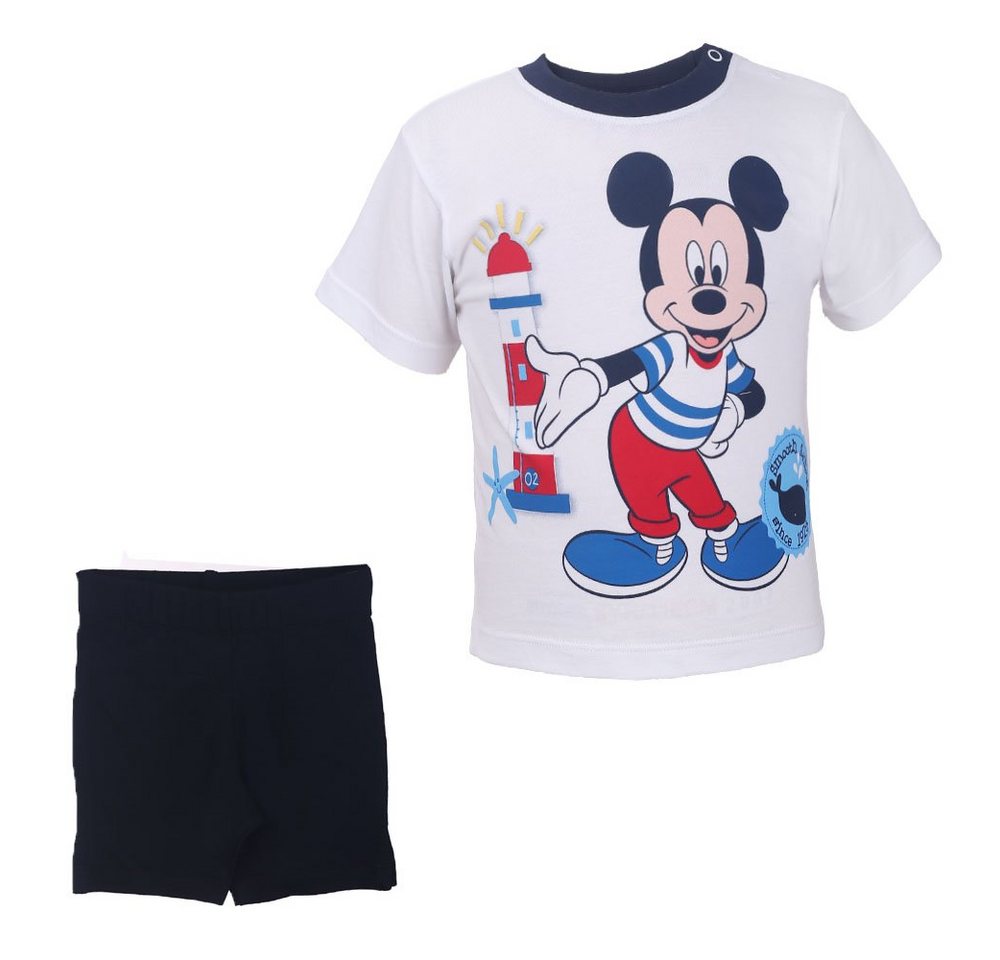 Disney Mickey Mouse T-Shirt & Shorts Disney Mickey Mouse Jungen Set T-Shirt Shorts weiß marine (Set, 2-tlg) von Disney Mickey Mouse