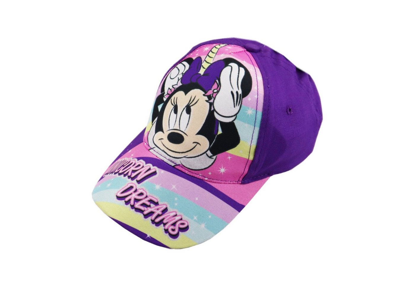 Disney Minnie Mouse Baseball Cap Minnie Maus Einhorn Kinder Mädchen Basecap Gr. 52 bis 54 von Disney Minnie Mouse