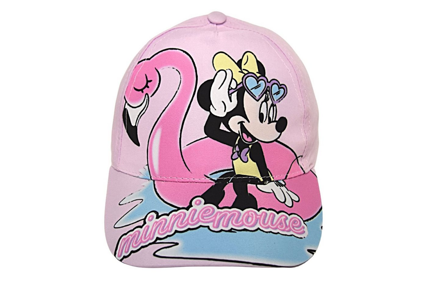 Disney Minnie Mouse Baseball Cap Minnie Maus & Flamingo Mädchen Sommerkappe Größe 52-54 cm von Disney Minnie Mouse