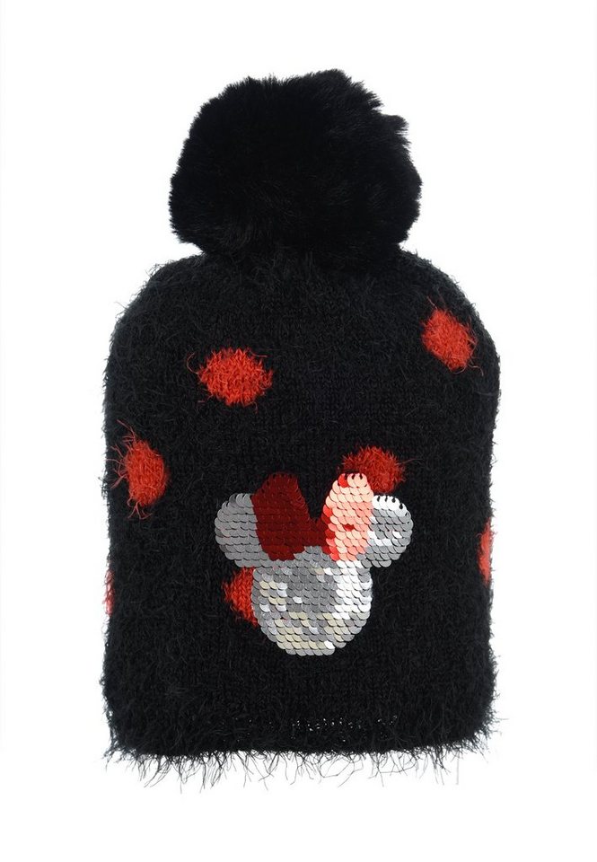 Disney Minnie Mouse Bommelmütze Mädchen Kinder Winter-Mütze Bommelmütze von Disney Minnie Mouse