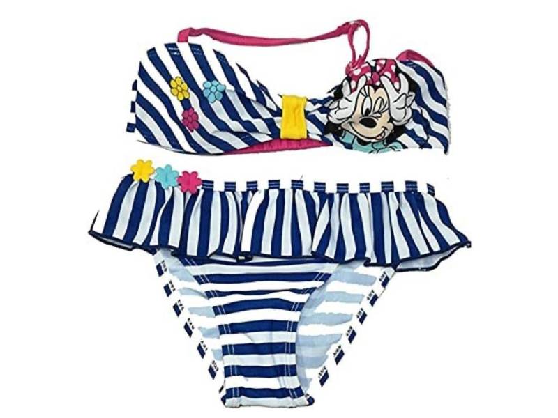 Disney Minnie Mouse Bügel-Bandeau-Bikini Minnie Mouse Mädchen Bikini gestreift von Disney Minnie Mouse