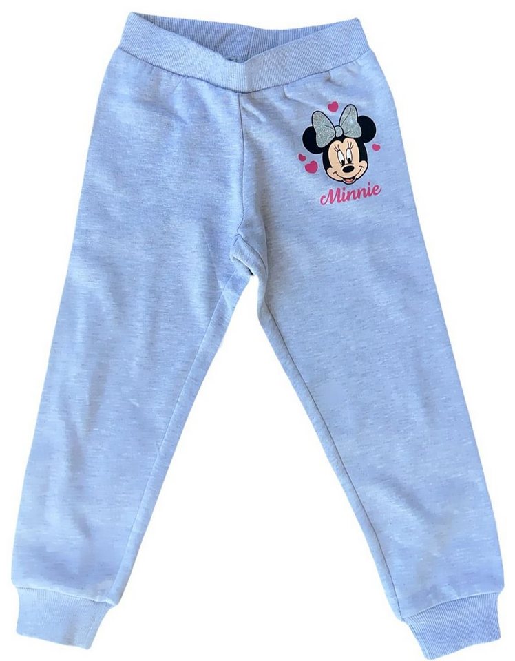 Disney Minnie Mouse Jogger Pants Minnie Mouse Mädchen Jogginghose Grau + Rosa 98 104 110 116 128 von Disney Minnie Mouse