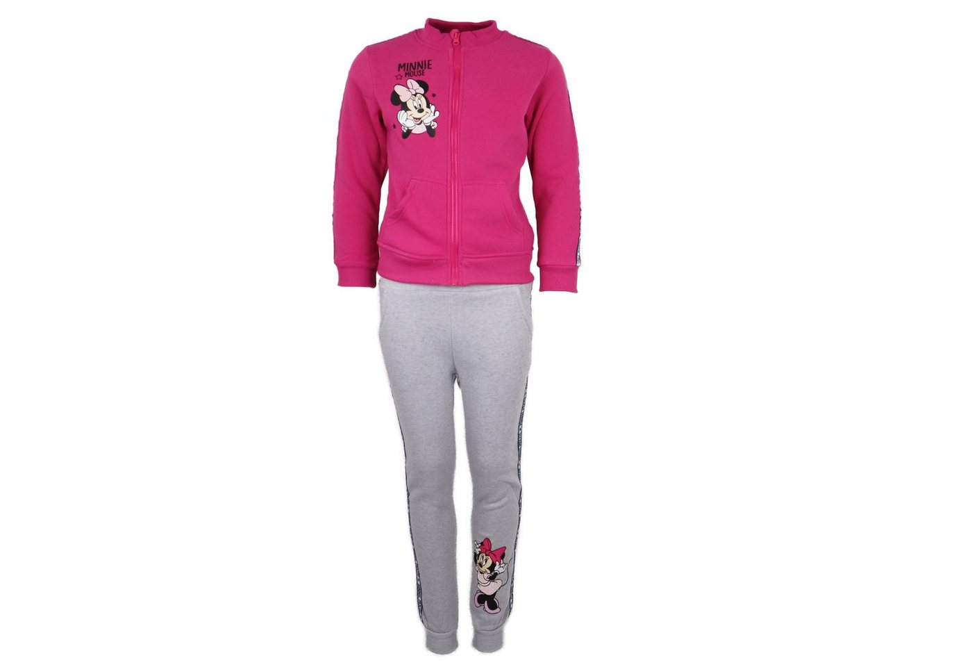 Disney Minnie Mouse Jogginganzug Minnie Maus Kinder Sportanzug, Gr. 92 bis 128, Pink oder Rosa von Disney Minnie Mouse