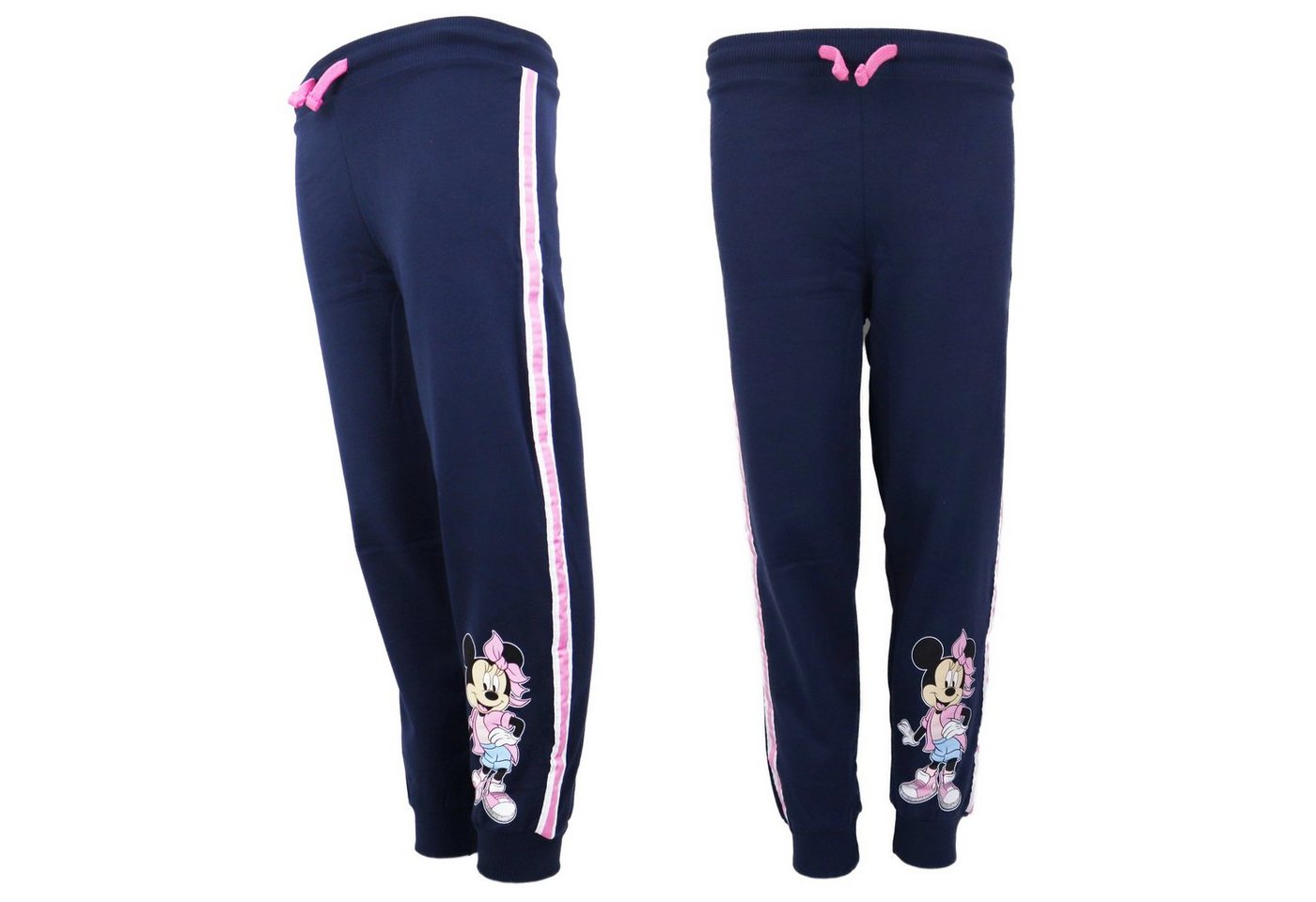 Disney Minnie Mouse Jogginghose Disney Minnie Maus Mädchen Kinder Hose Gr. 104 bis 134, Dunkelblau von Disney Minnie Mouse