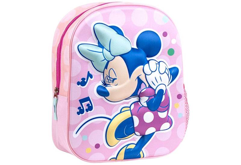 Disney Minnie Mouse Kindergartentasche Minnie Maus, 3D Kinder-Rucksack 31x25x10 cm von Disney Minnie Mouse
