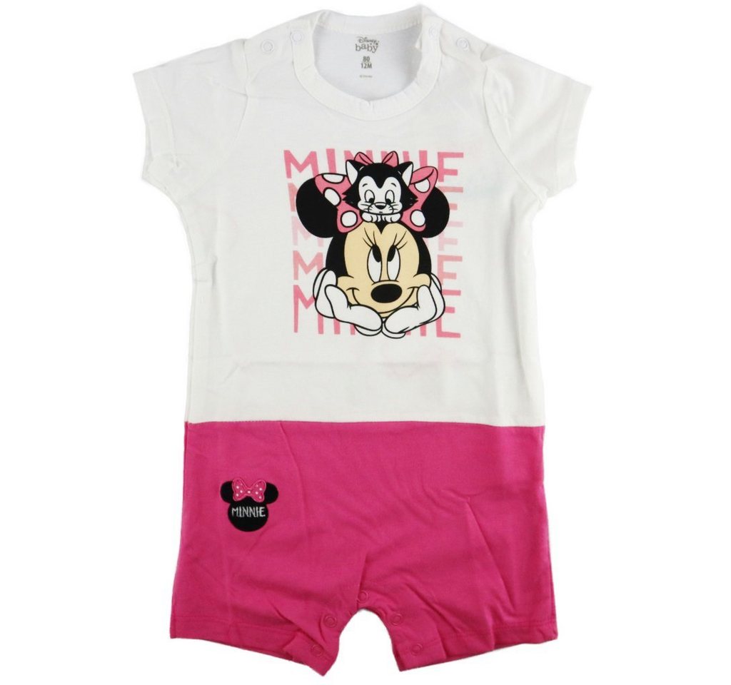 Disney Minnie Mouse Kurzarmwickelbody Minnie Maus Baby Kurzarm Body Strampler Gr. 62 bis 92, 100% Baumwolle von Disney Minnie Mouse