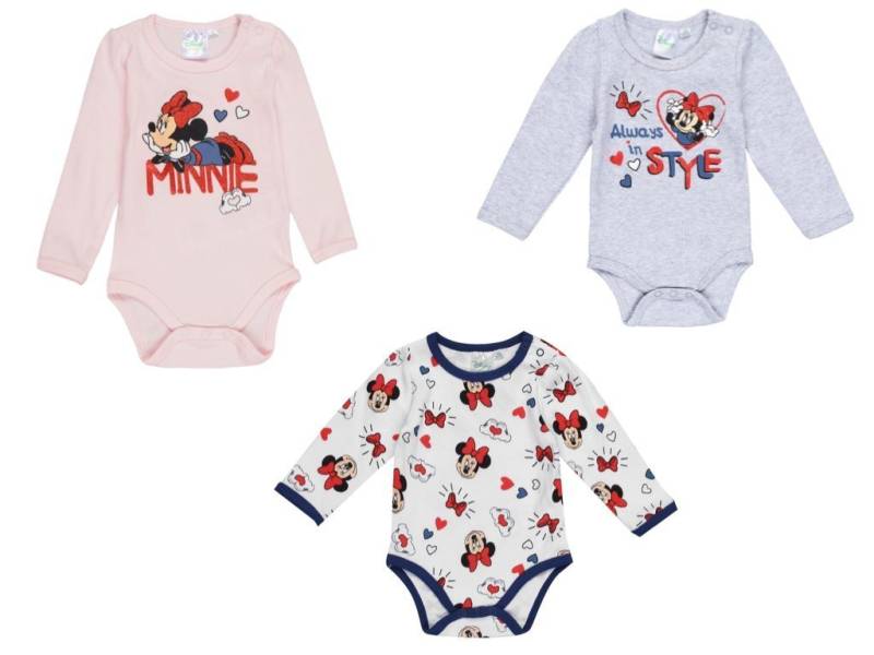 Disney Minnie Mouse Langarmbody in verschiedenen Farben und Größen von Disney Minnie Mouse