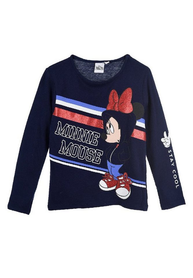 Disney Minnie Mouse Langarmshirt Mädchen Langarm-Shirt Longsleeve Oberteil Mini Maus von Disney Minnie Mouse