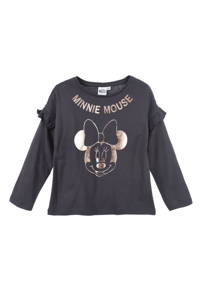 Disney Minnie Mouse Langarmshirt Mädchen Langarm-Shirt Longsleeve Oberteil Mini Maus von Disney Minnie Mouse