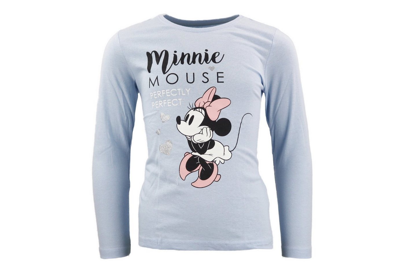 Disney Minnie Mouse Langarmshirt Minnie Maus Mädchen Kinder Shirt Gr. 98 bis 128, 100% Baumwolle von Disney Minnie Mouse