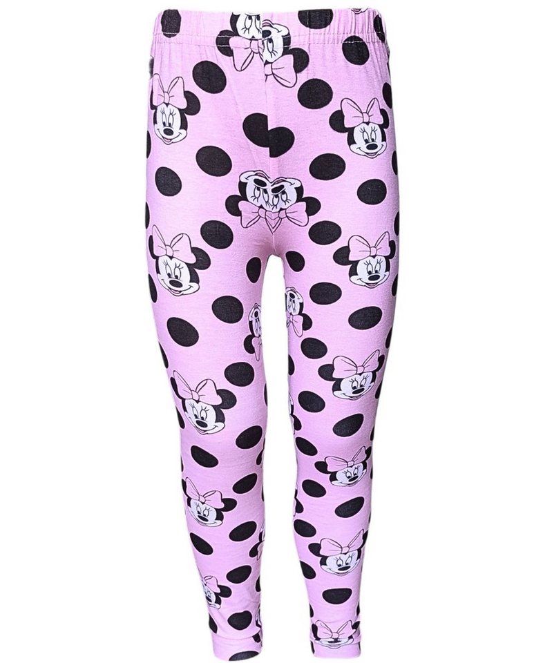 Disney Minnie Mouse Leggings Minnie Maus Mädchen Jersey Leggings Größe 104-134 cm von Disney Minnie Mouse