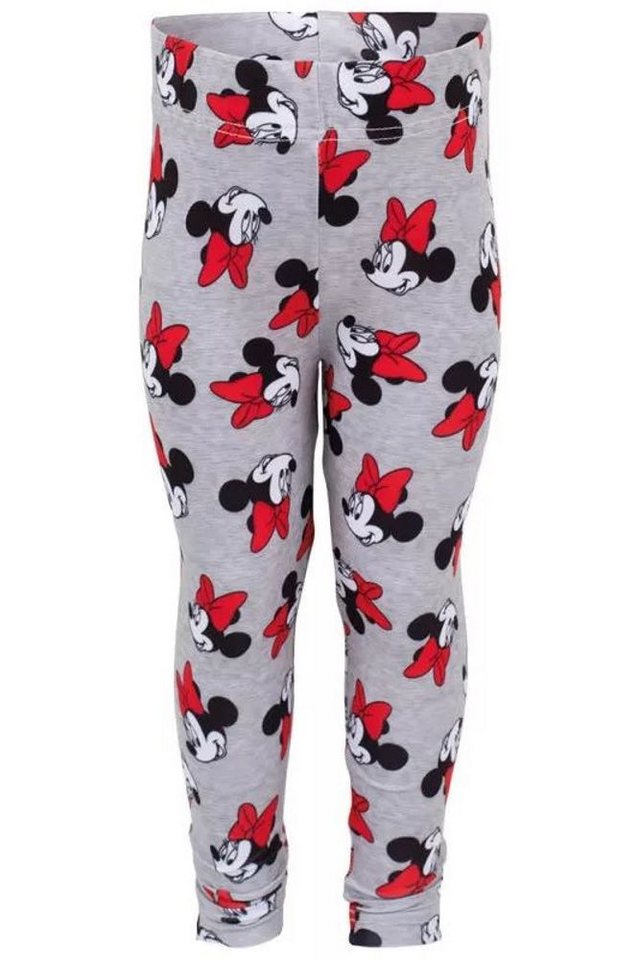 Disney Minnie Mouse Leggings Minnie Mouse Leggings Mädchen Hosen grau Minni Maus 98 - 128 von Disney Minnie Mouse