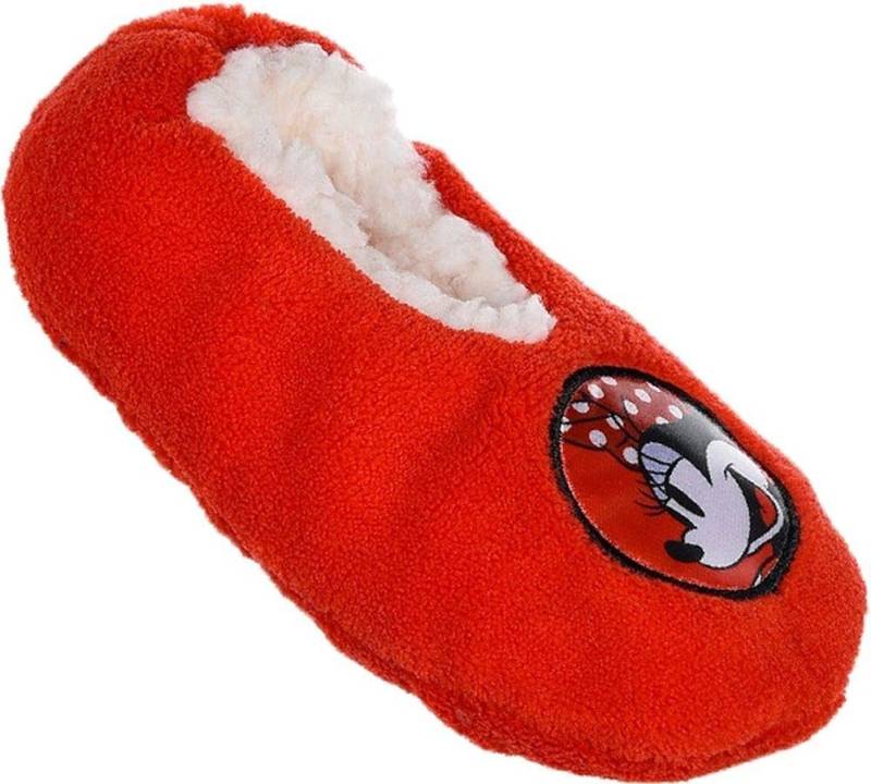 Disney Minnie Mouse Mädchen Hausschuhe Puschen warm + weich Gr.25/26 27/28 29/30 31/32 Plüsch Hausschuhe von Disney Minnie Mouse