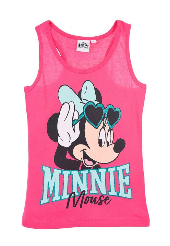 Disney Minnie Mouse Muskelshirt Mädchen Shirt Sommer Top Kinder Träger-Shirt von Disney Minnie Mouse