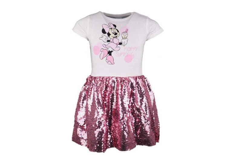 Disney Minnie Mouse Paillettenkleid Disney Minnie Maus Mädchen Kinder Sommerkleid Kleid Gr. 104 bis 134 von Disney Minnie Mouse
