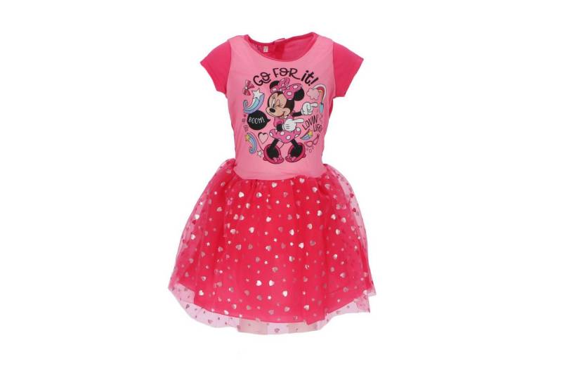 Disney Minnie Mouse Partykleid Minnie Maus Kleid für Mädchen Stylisches 100% Polyester von Disney Minnie Mouse