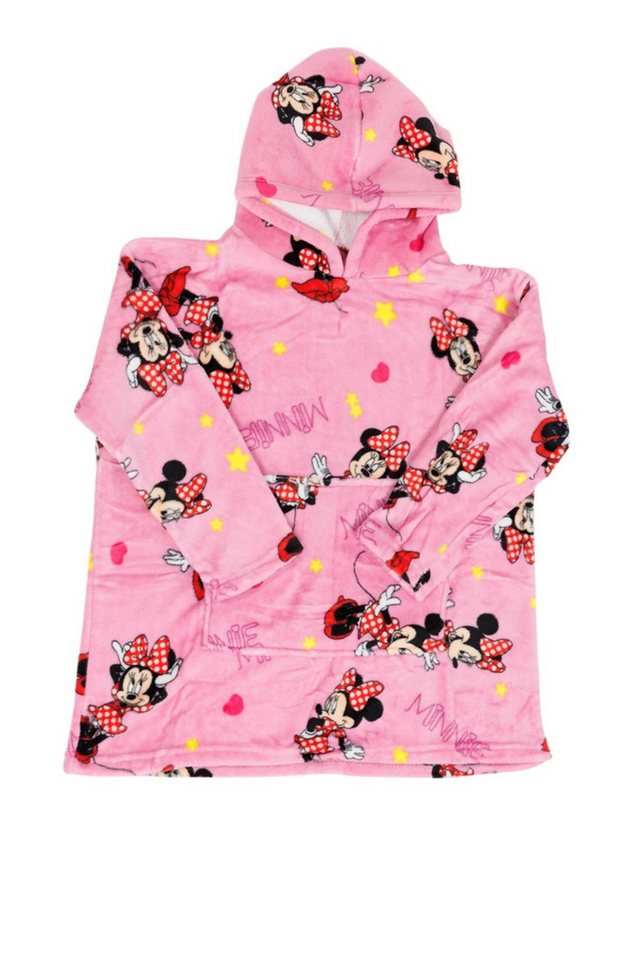 Disney Minnie Mouse Poncho - Bequemer Überwurf mit Kapuze in Einheitsgröße (1-St) geeignet für Kinder von 7-14 Jahren von Disney Minnie Mouse
