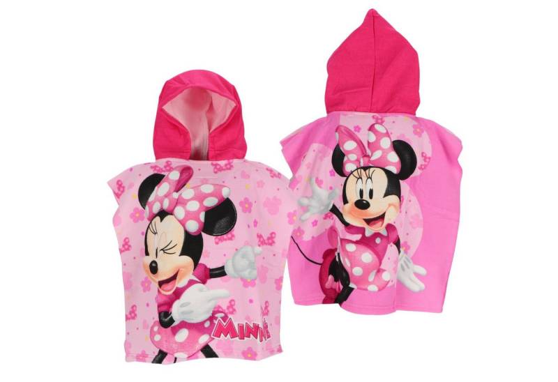 Disney Minnie Mouse Poncho Mikrofaser Poncho für Kinder – 100x55 cm OneSize von Disney Minnie Mouse