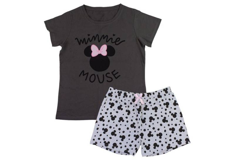 Disney Minnie Mouse Schlafanzug Damen Pyjama Set aus Baumwolle – Kurzarm Shirt & Shorts von Disney Minnie Mouse