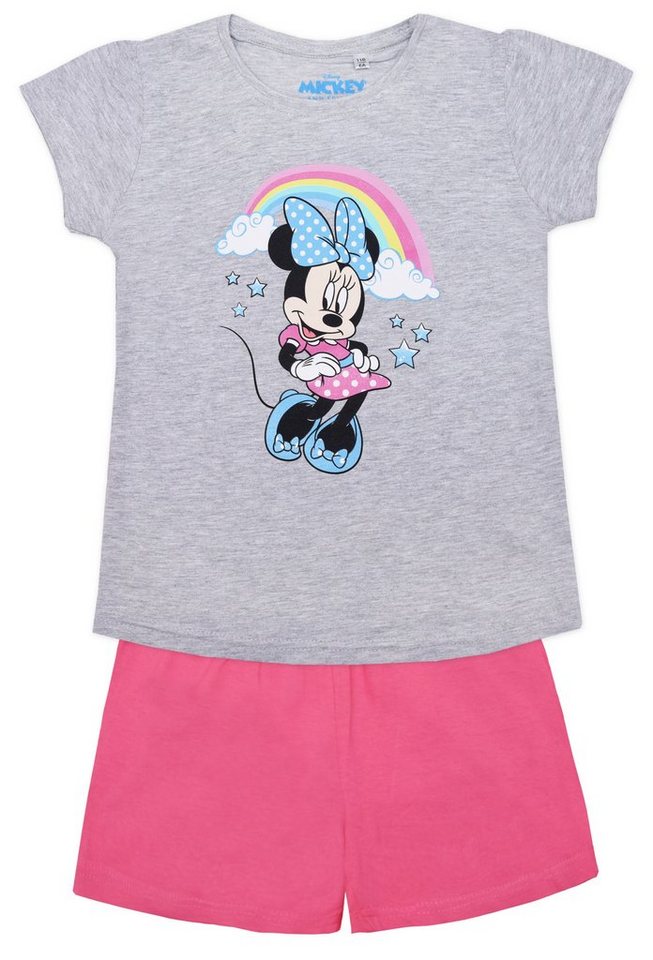 Disney Minnie Mouse Schlafanzug Mädchen kurzarm Pyjama Gr. 98 bis 128, Baumwolle von Disney Minnie Mouse