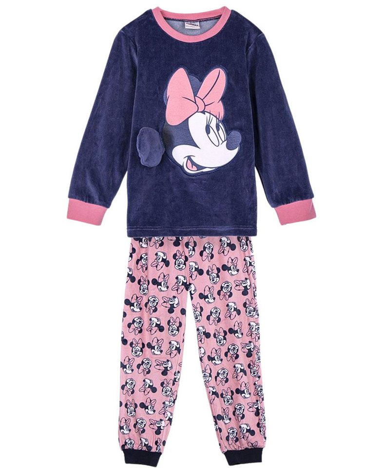 Disney Minnie Mouse Schlafanzug Minnie Maus (2 tlg) Mädchen Fleece Pyjama langarm Gr. 92 - 116 cm von Disney Minnie Mouse