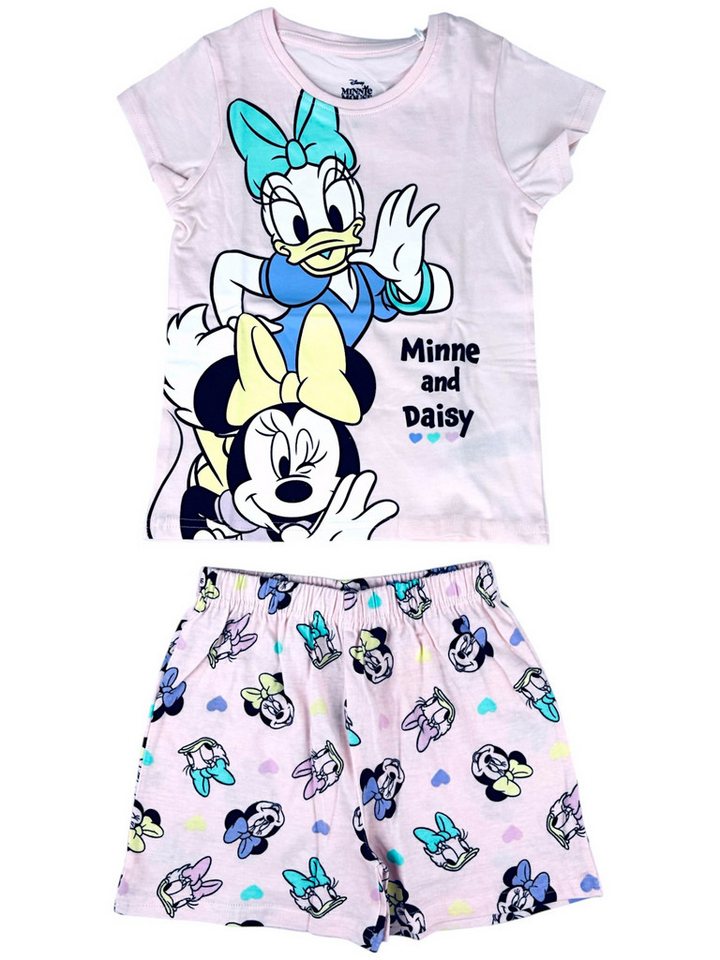 Disney Minnie Mouse Schlafanzug Minnie & Daisy (2 tlg) Pyjama Set kurz - Mädchen Shorty Gr. 104-134 cm von Disney Minnie Mouse