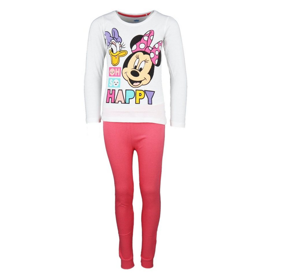 Disney Minnie Mouse Schlafanzug Minnie und Daisy Kinder Pyjama Gr. 104 bis 134, 100% Baumwolle von Disney Minnie Mouse