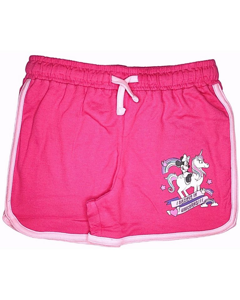 Disney Minnie Mouse Shorts Minnie Maus - I believe in Unicorns Mädchen kurze Hose aus Baumwolle Gr. 98 - 128 cm von Disney Minnie Mouse