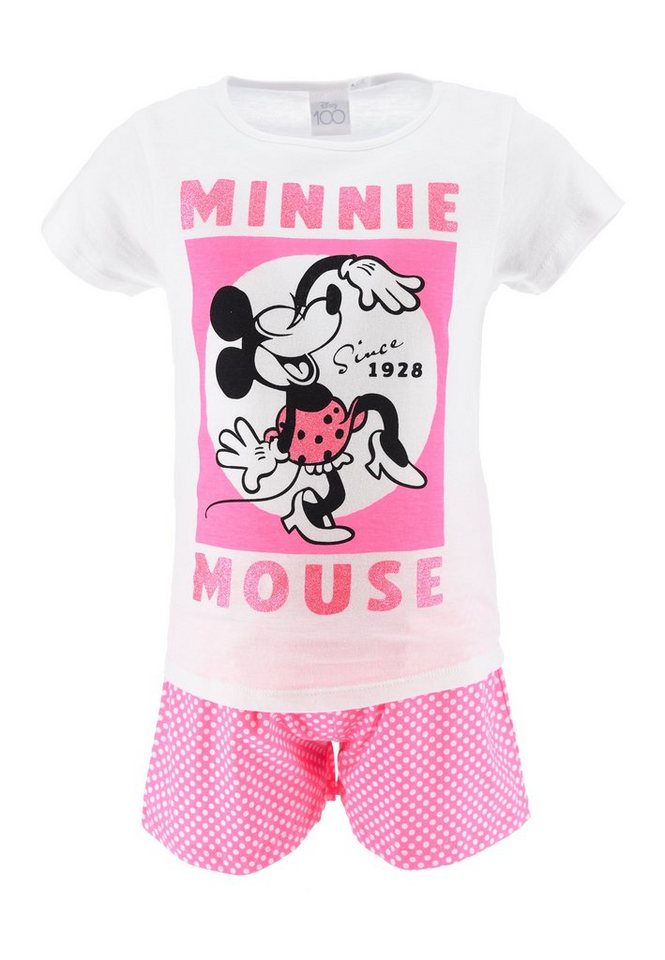 Disney Minnie Mouse Shorty Mädchen Schlafanzug Pyjama (2 tlg) von Disney Minnie Mouse