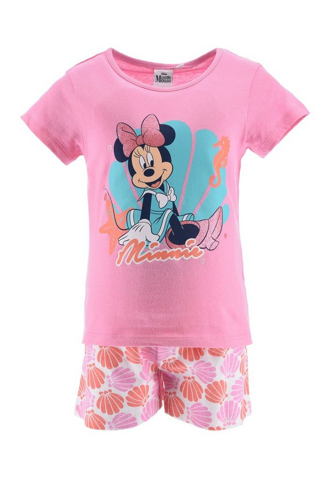 Disney Minnie Mouse Shorty Mädchen Sommer Pyjama Schlafanzug (2 tlg) von Disney Minnie Mouse