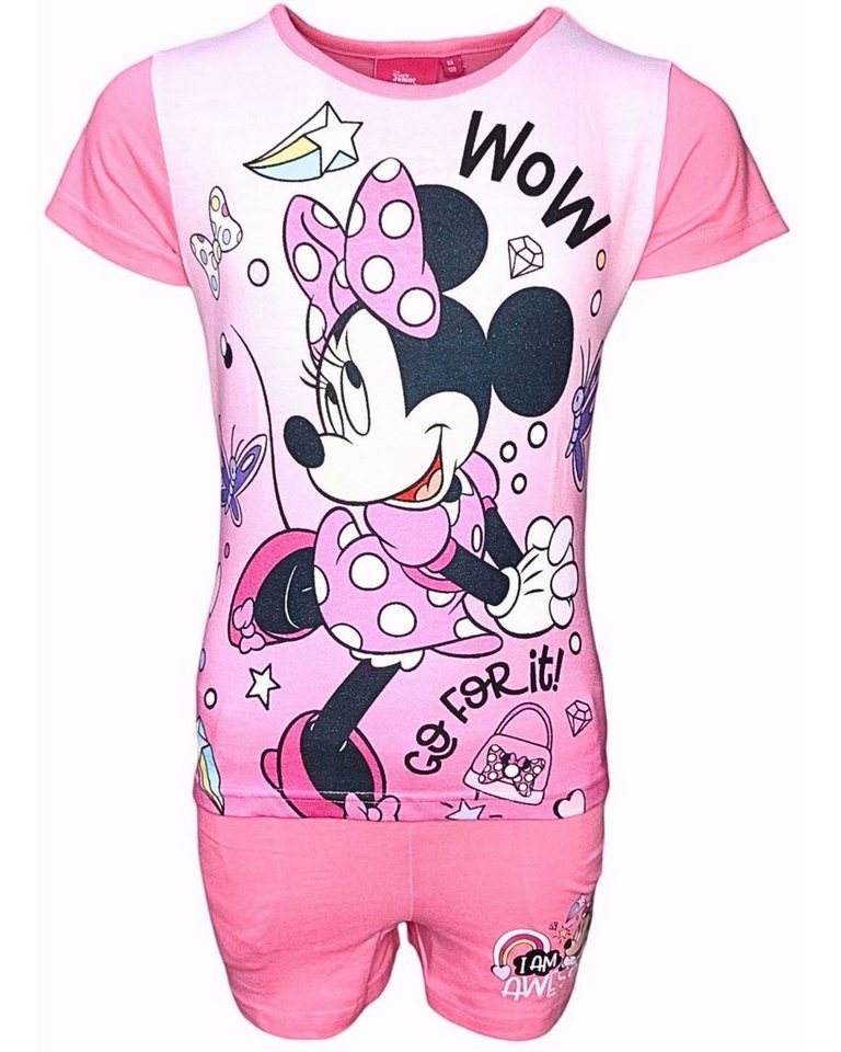 Disney Minnie Mouse Shorty Minnie Maus (2 tlg) Mädchen Set T-Shirt & Kurze Hose Gr. 98 - 128 cm von Disney Minnie Mouse