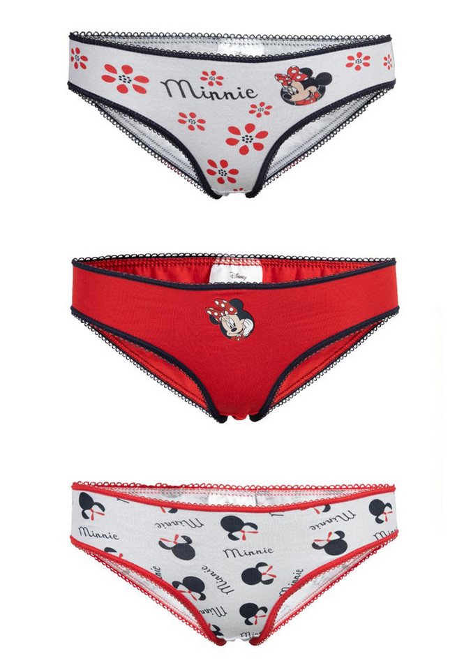 Disney Minnie Mouse Slip Kinder Mädchen Unterhosen Schlüpfer (3-St) von Disney Minnie Mouse