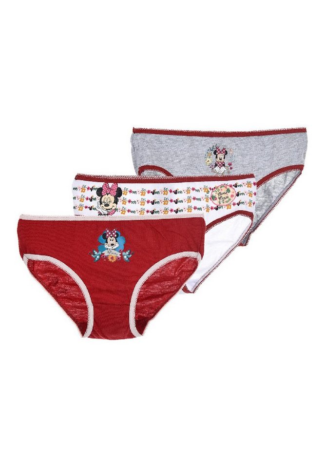 Disney Minnie Mouse Slip Kinder Mädchen Unterhosen Slips (3-St) von Disney Minnie Mouse