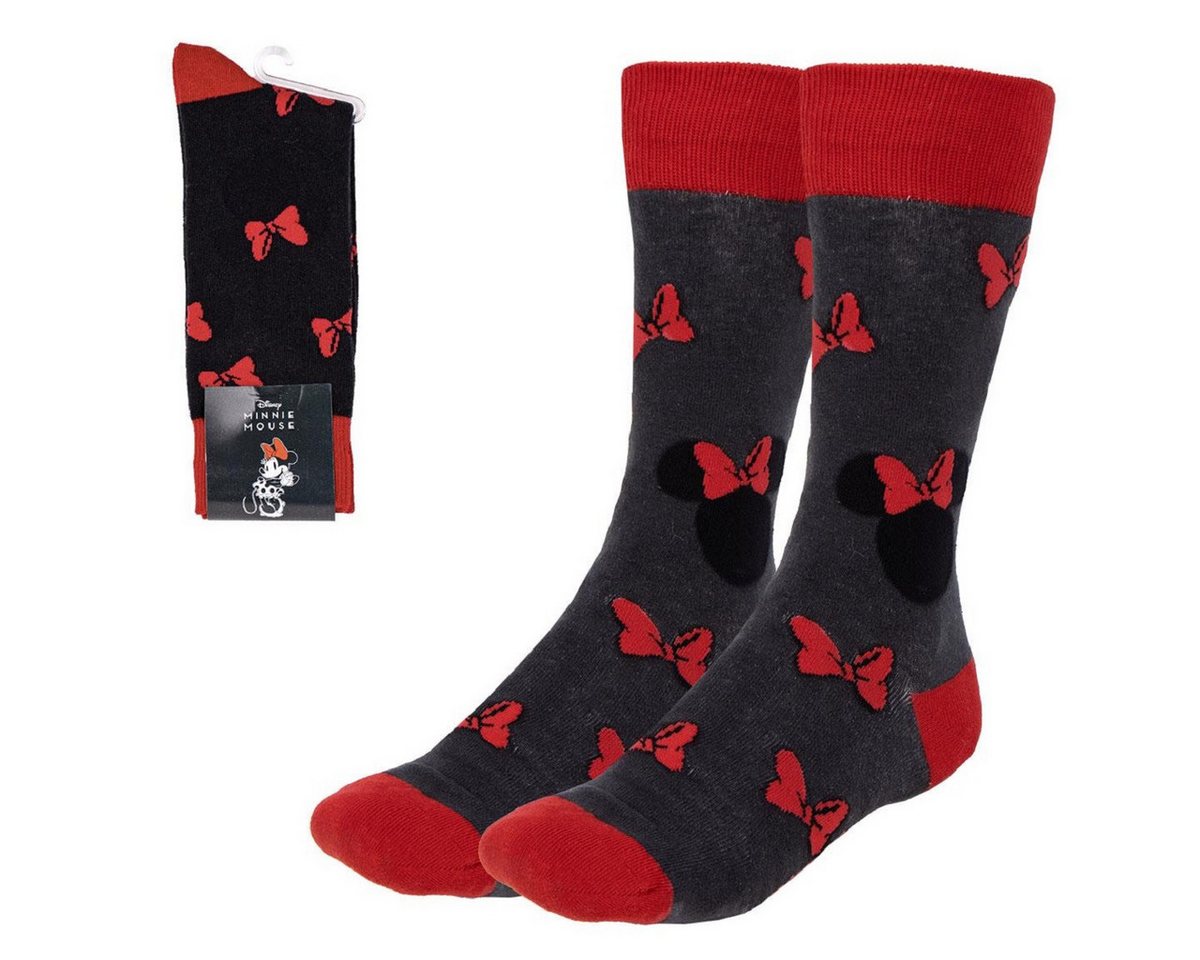 Disney Minnie Mouse Socken 1 Paar Socken mit komfortabler Passform in Größe 36–43 von Disney Minnie Mouse