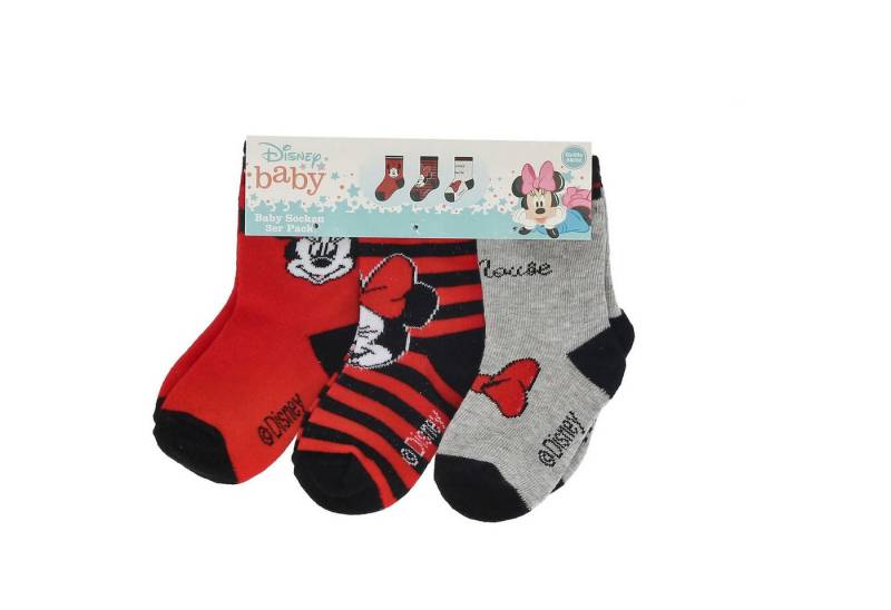 Disney Minnie Mouse Socken Baby-Socken – 3er-Pack weiche & bequeme Söckchen von Disney Minnie Mouse