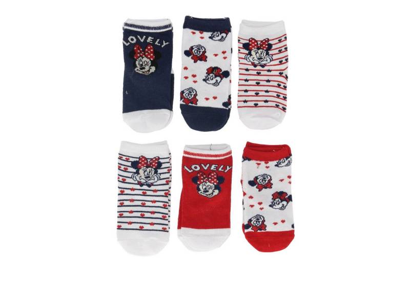 Disney Minnie Mouse Socken Disney Minnie Mouse Socken Set 3er-Pack Baumwolle und Polyester von Disney Minnie Mouse