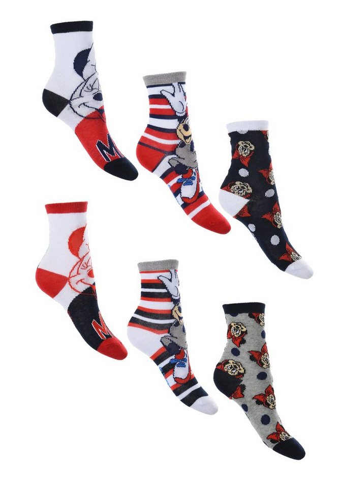 Disney Minnie Mouse Socken Kinder Mädchen Strümpfe Socken (6-Paar) von Disney Minnie Mouse