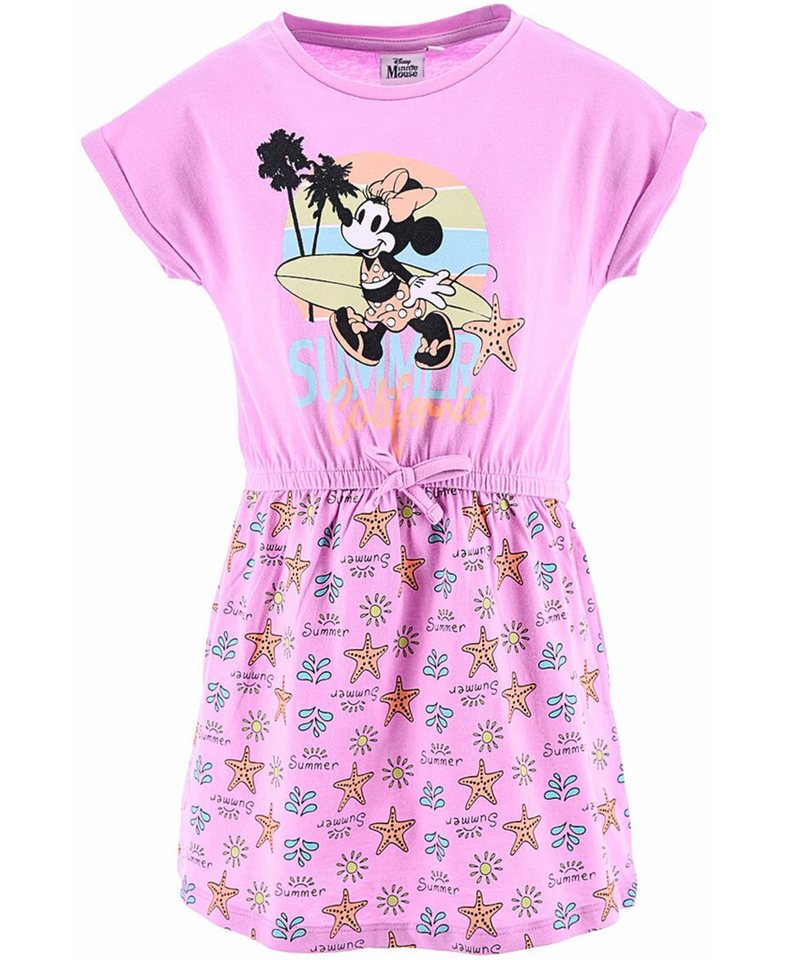 Disney Minnie Mouse Sommerkleid Minnie Maus Mädchen Jerseykleid Gr. 98-128cm von Disney Minnie Mouse