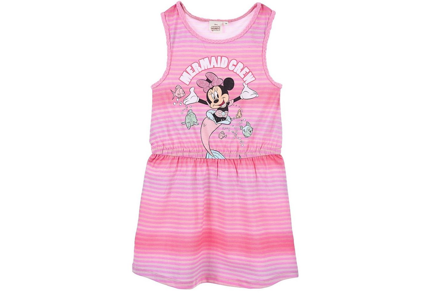 Disney Minnie Mouse Sommerkleid Minnie Maus- Mermaid Crew Mädchen Jerseykleid Gr. 98-128 cm von Disney Minnie Mouse