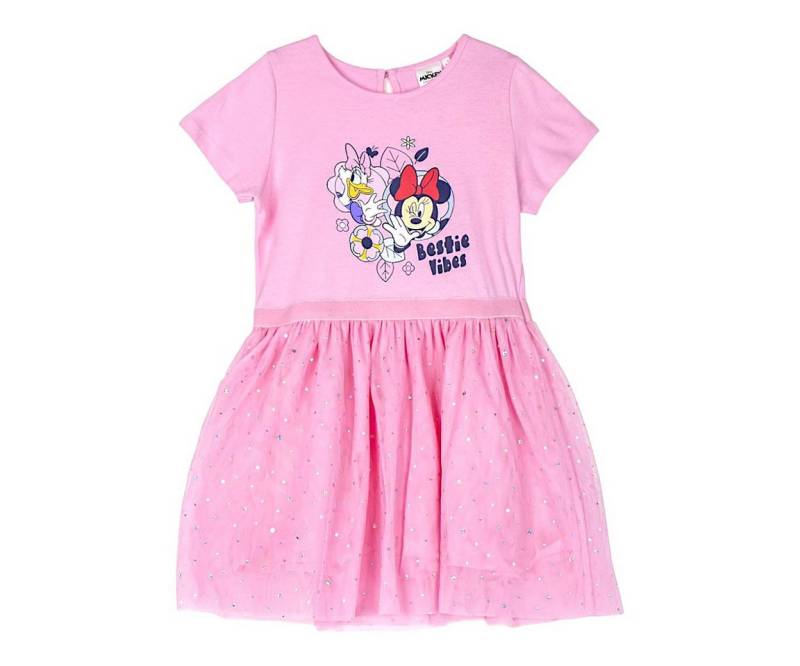 Disney Minnie Mouse Sommerkleid Minnie Maus & Daisy Mädchen Jerseykleid mit Tüll Gr. 92-116 cm von Disney Minnie Mouse