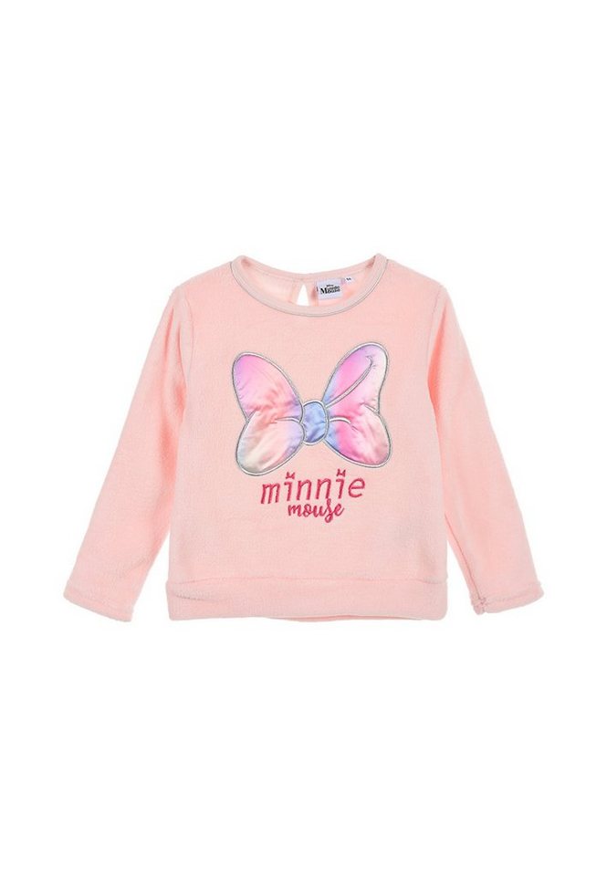 Disney Minnie Mouse Sweatshirt Minnie Mouse Kinder Mädchen Fleece Pullover Sweat-Shirt Sweater von Disney Minnie Mouse