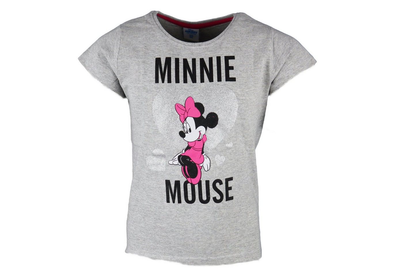 Disney Minnie Mouse T-Shirt Minnie Maus Love Kinder Mädchen Shirt Gr. 104 bis 134, Schwarz oder Grau von Disney Minnie Mouse