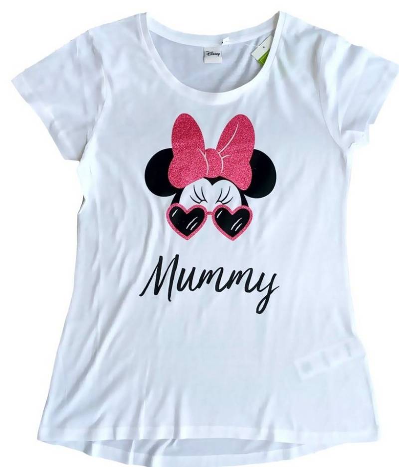 Disney Minnie Mouse T-Shirt Minnie Mouse Damen T-Shirt MUMMY für Mütter Mini Maus Gr. S M L XL von Disney Minnie Mouse
