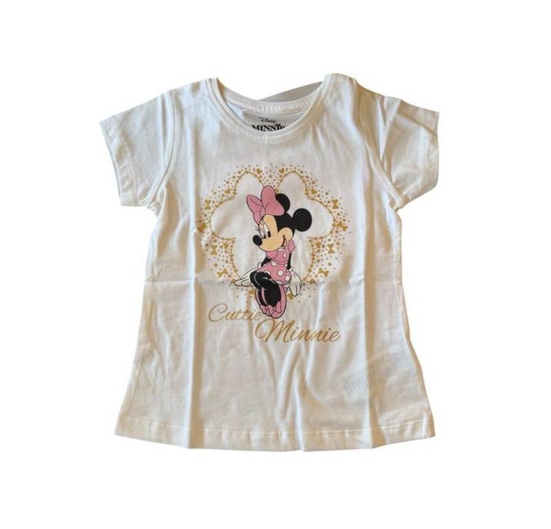 Disney Minnie Mouse T-Shirt MinnieMouse-Kurzarm-Shirt für Mädchen, Rot oder Weiß, Größen 92-116 von Disney Minnie Mouse
