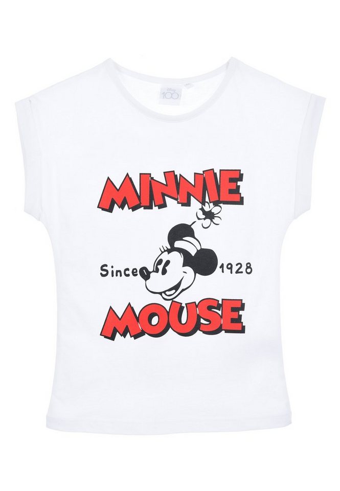 Disney Minnie Mouse T-Shirt Retro Mädchen Kurzarm-Shirt Kinder Oberteil Sommer von Disney Minnie Mouse