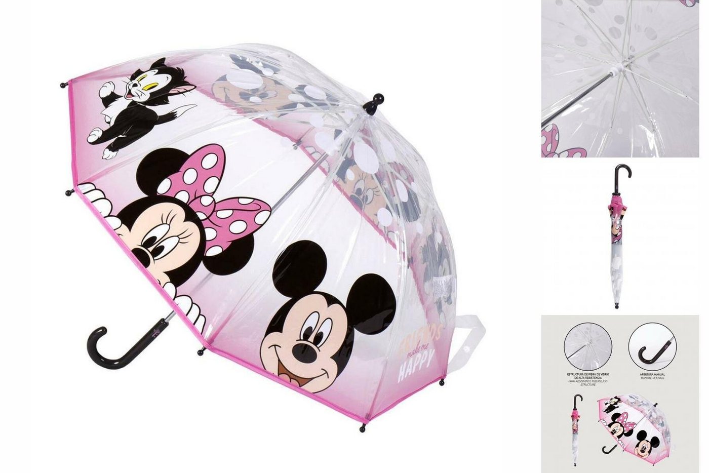 Disney Minnie Mouse Taschenregenschirm Minnie mouse Regenschirm Minnie Mouse Ø 71 cm Rosa von Disney Minnie Mouse
