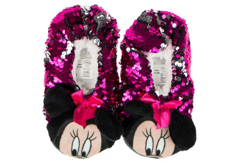 Disney Minnie Mouse Warmschuhe Kuschelige Anti-Rutsch-Hausschuhe Plüsch Hausschuhe von Disney Minnie Mouse