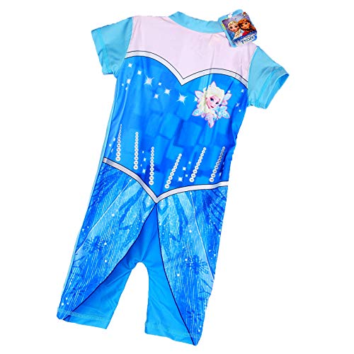 Disney eingefroren Prinzessin ELSA UV 50+ Sonnenschutz Badeanzug für Mädchen, Badeanzug Eisblau (2-3 Jahre) von Disney Official