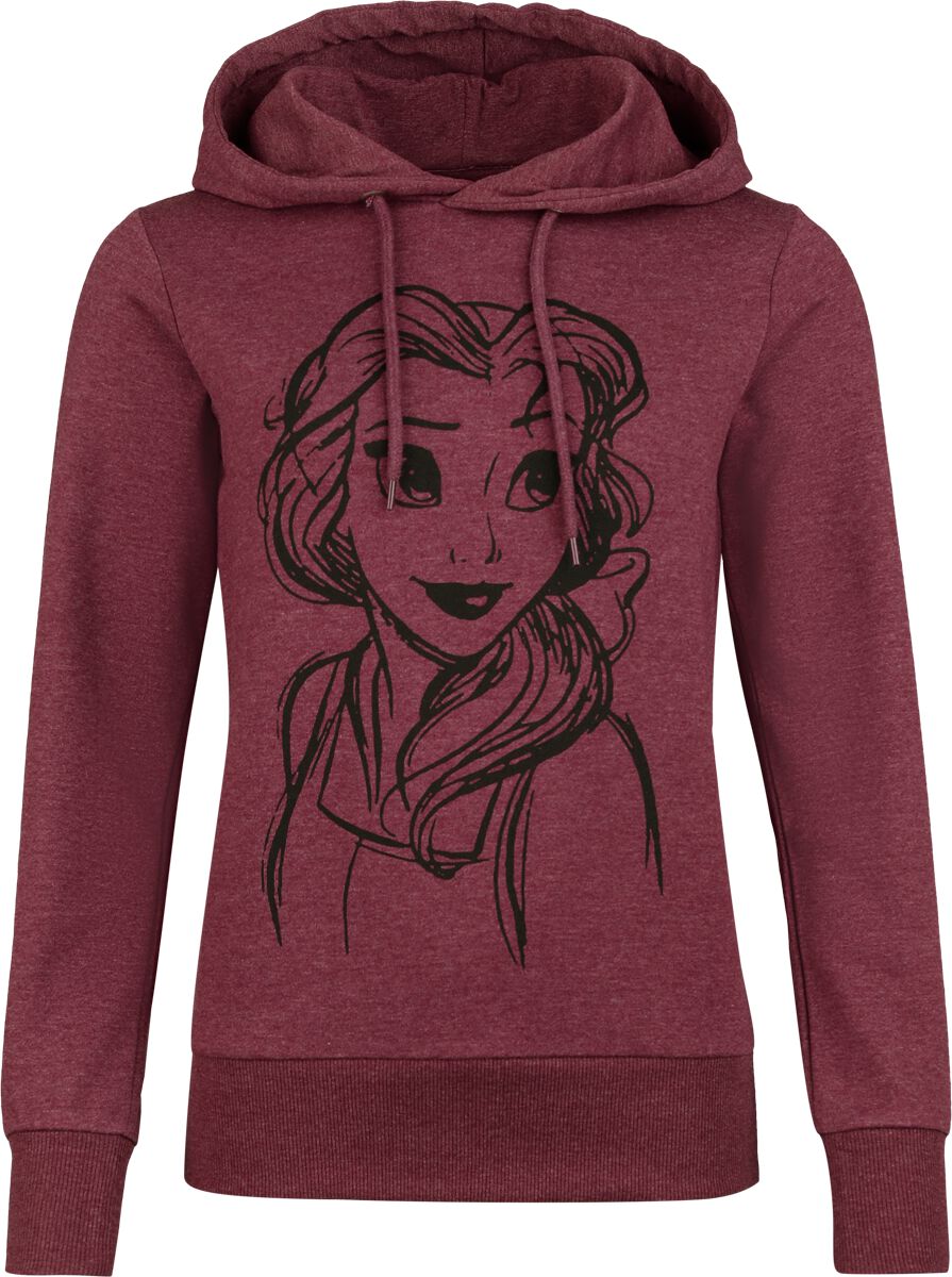 Disney Princess - Disney Kapuzenpullover - Belle - S bis 3XL - für Damen - Größe XXL - rot meliert  - EMP exklusives Merchandise! von Disney Princess
