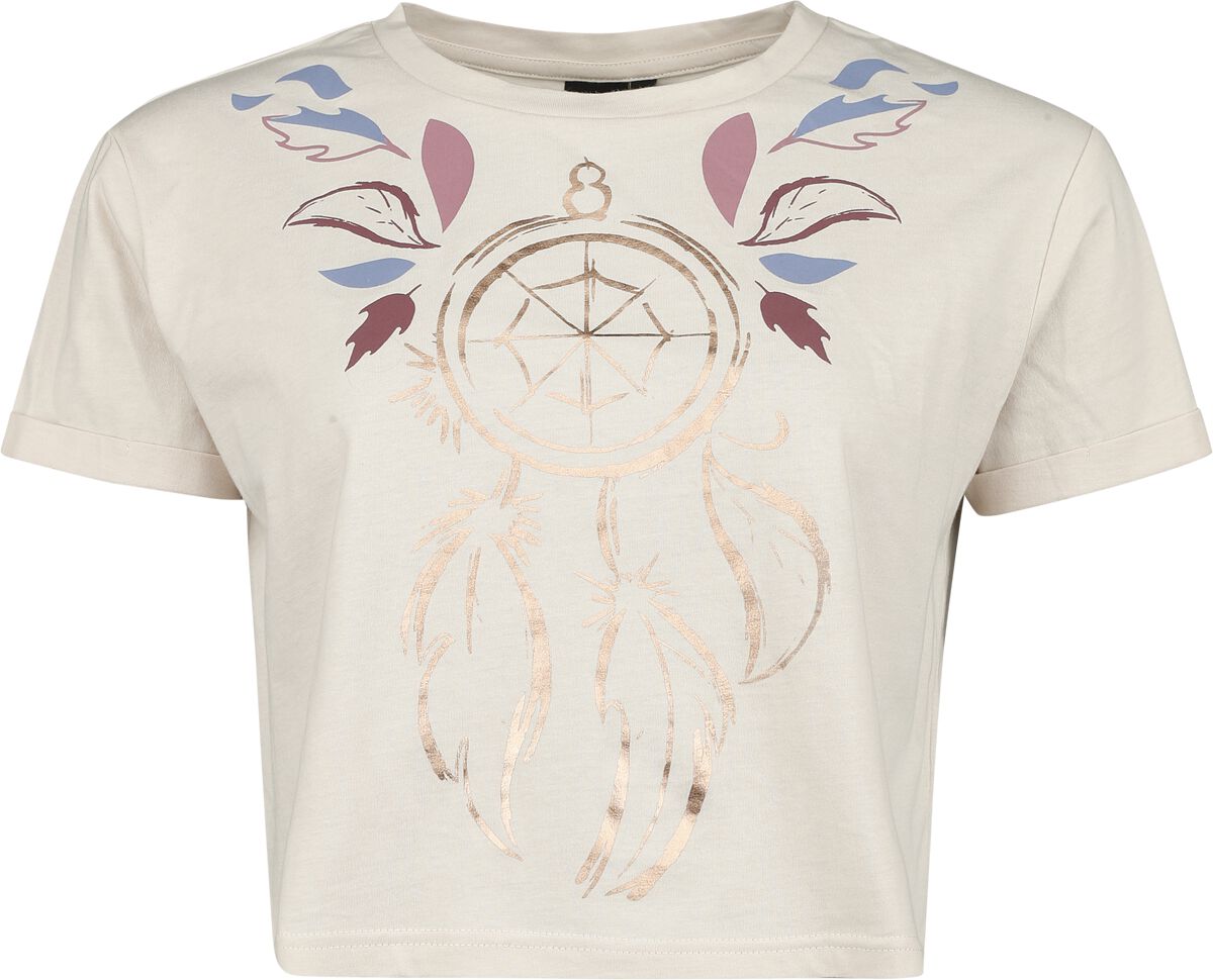 Pocahontas - Disney T-Shirt - Disney Princess - Picnic Collection - Pocahontas - S bis XXL - für Damen - Größe S - beige meliert  - EMP exklusives von Pocahontas